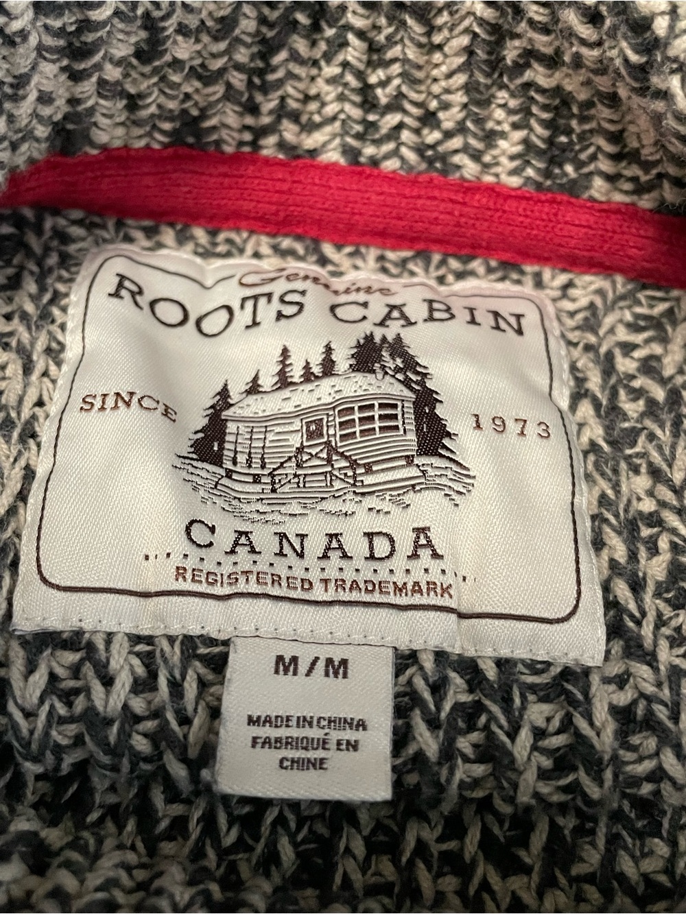 Roots Cabin Black & White Marled Turtleneck Sweater Men Women Medium - Picture 9 of 10